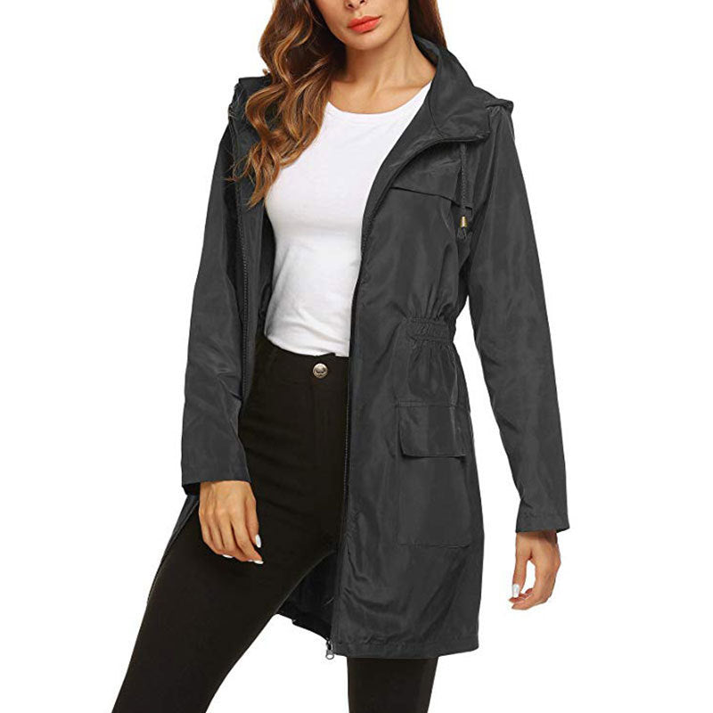 Imogen Walker | Hooded Raincoat with Drawstring Waist