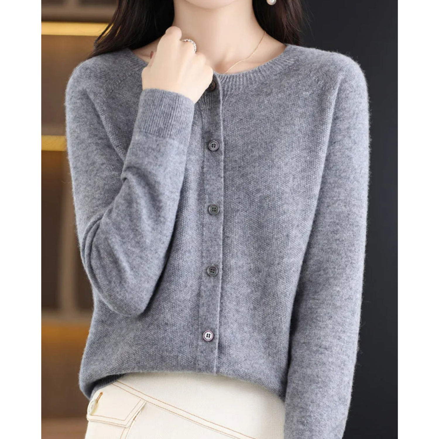 Merino wol kasjmier trui - Marbel