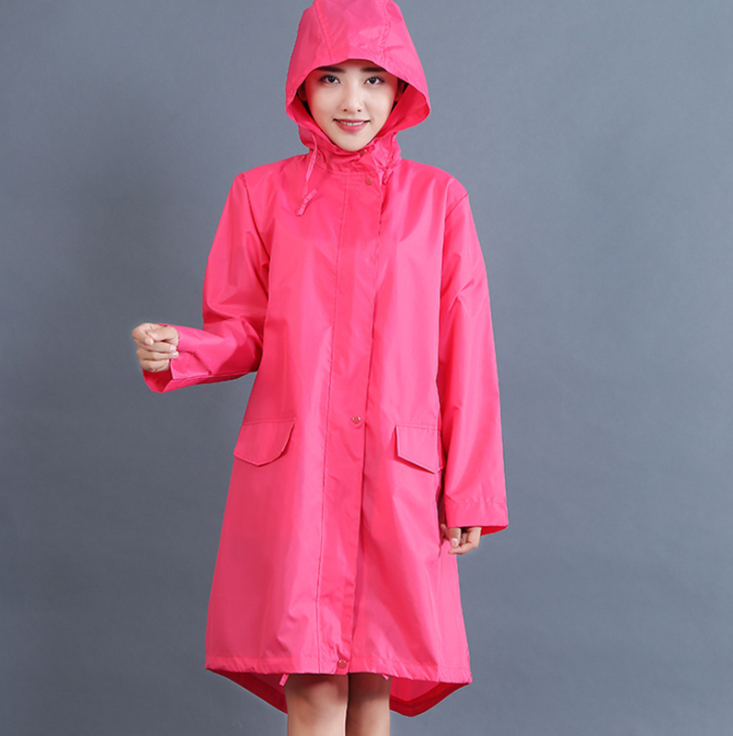 Daisy Harrison | Polka Dot Hooded Rain Mac in Navy