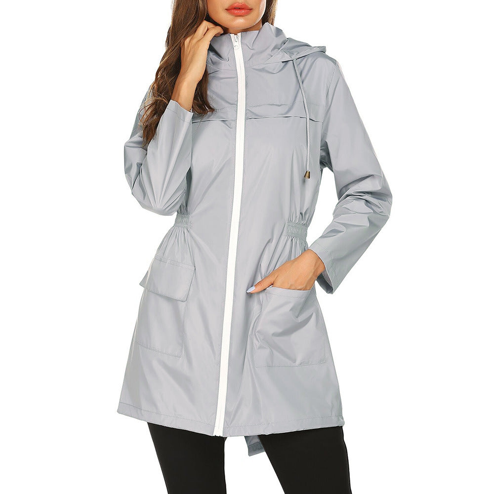 Imogen Walker | Hooded Raincoat with Drawstring Waist