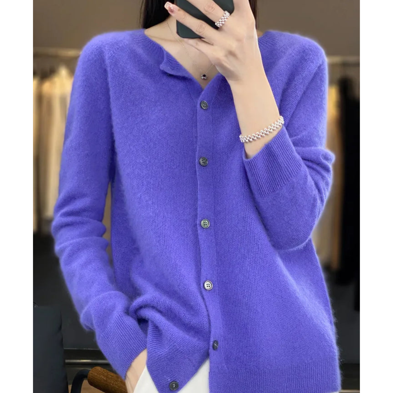 Merino wol kasjmier trui - Marbel