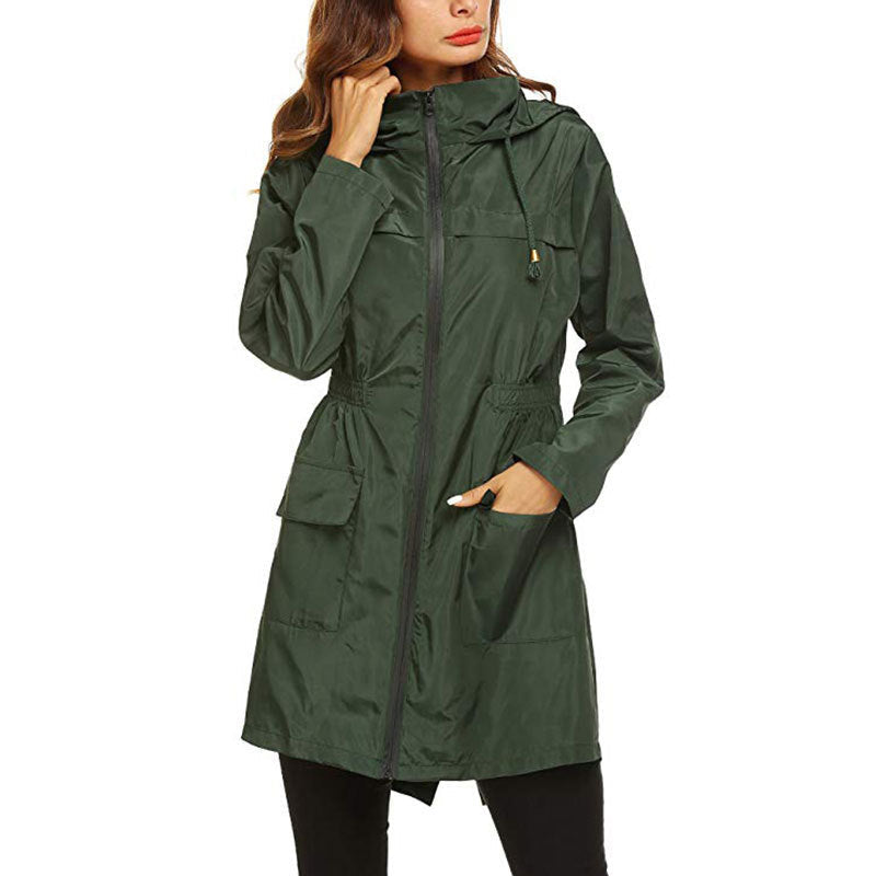 Imogen Walker | Hooded Raincoat with Drawstring Waist
