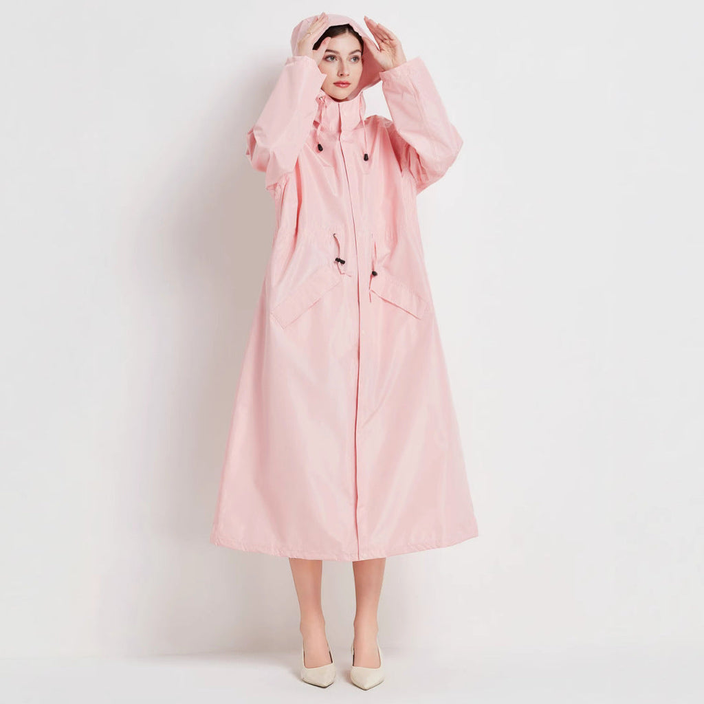 Poppy Evans | Womens Mid-Length Hooded Raincoat in Sunshine Yellow