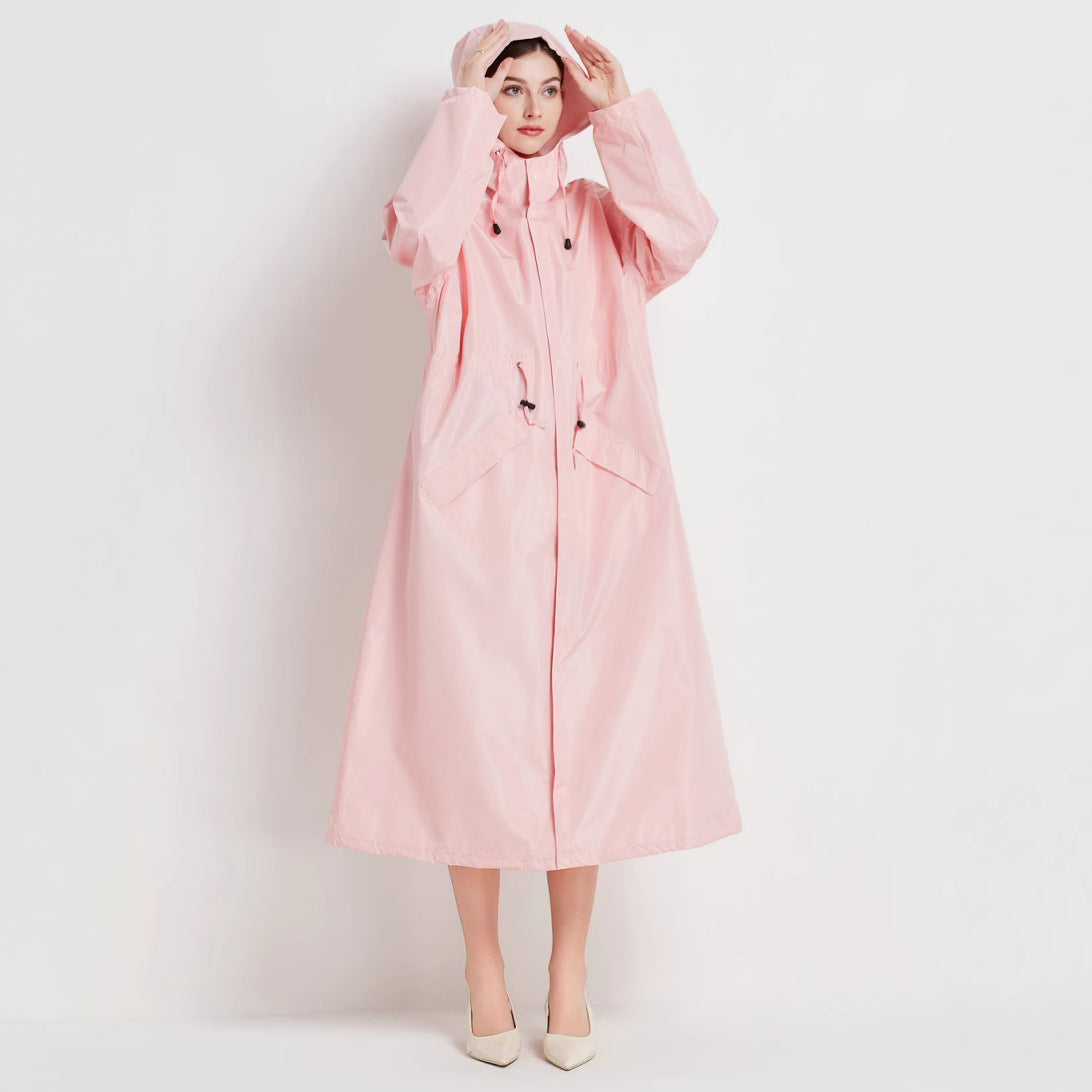 Poppy Evans | Womens Mid-Length Hooded Raincoat in Sunshine Yellow