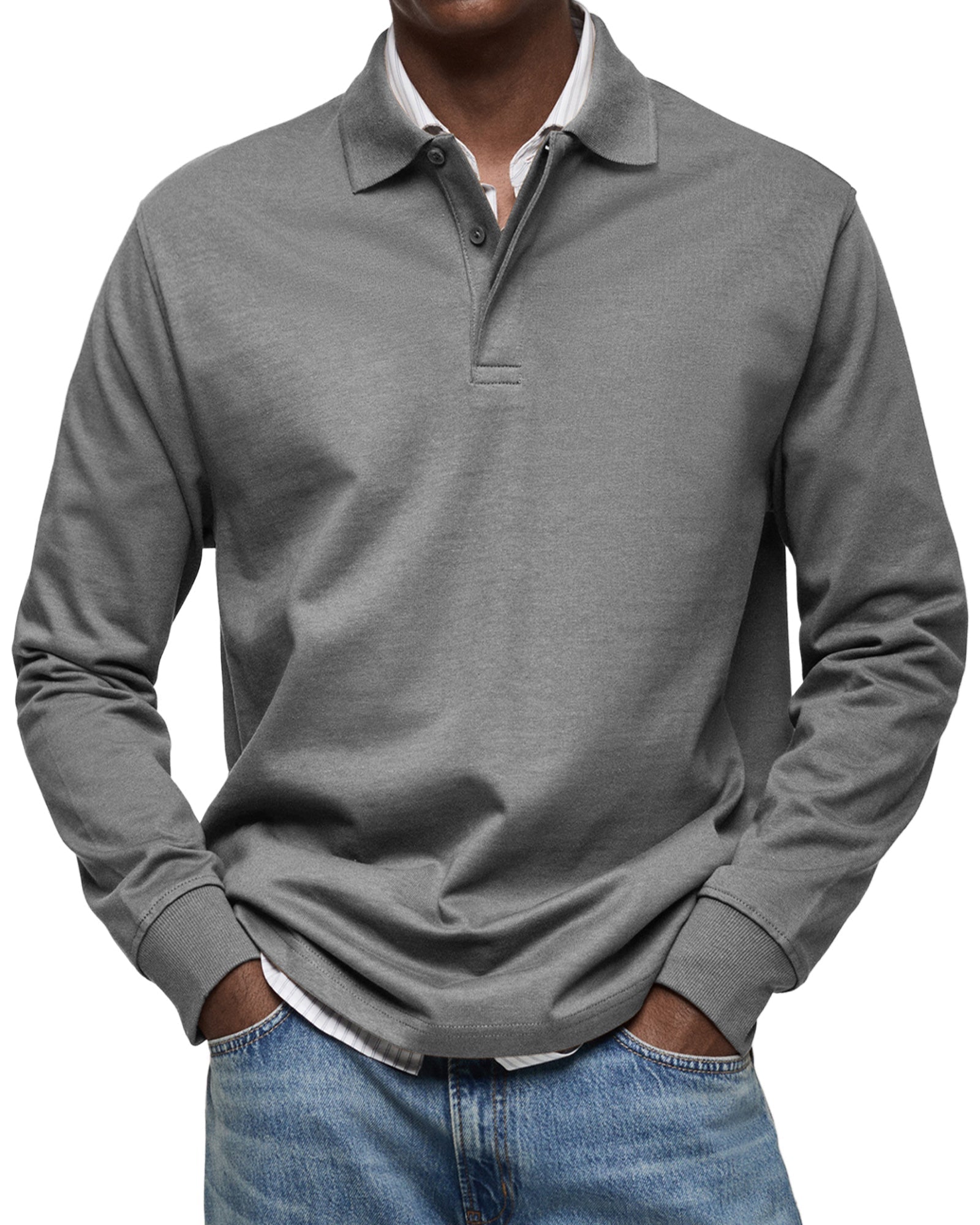 LAURENT MONACO | POLO DE LUXE À MANCHES LONGUES