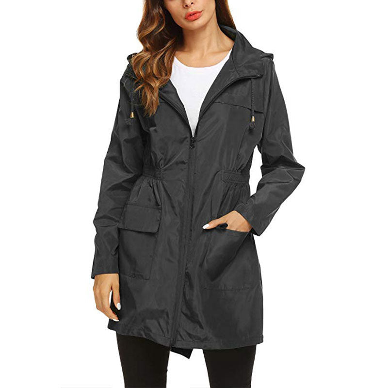 Imogen Walker | Hooded Raincoat with Drawstring Waist