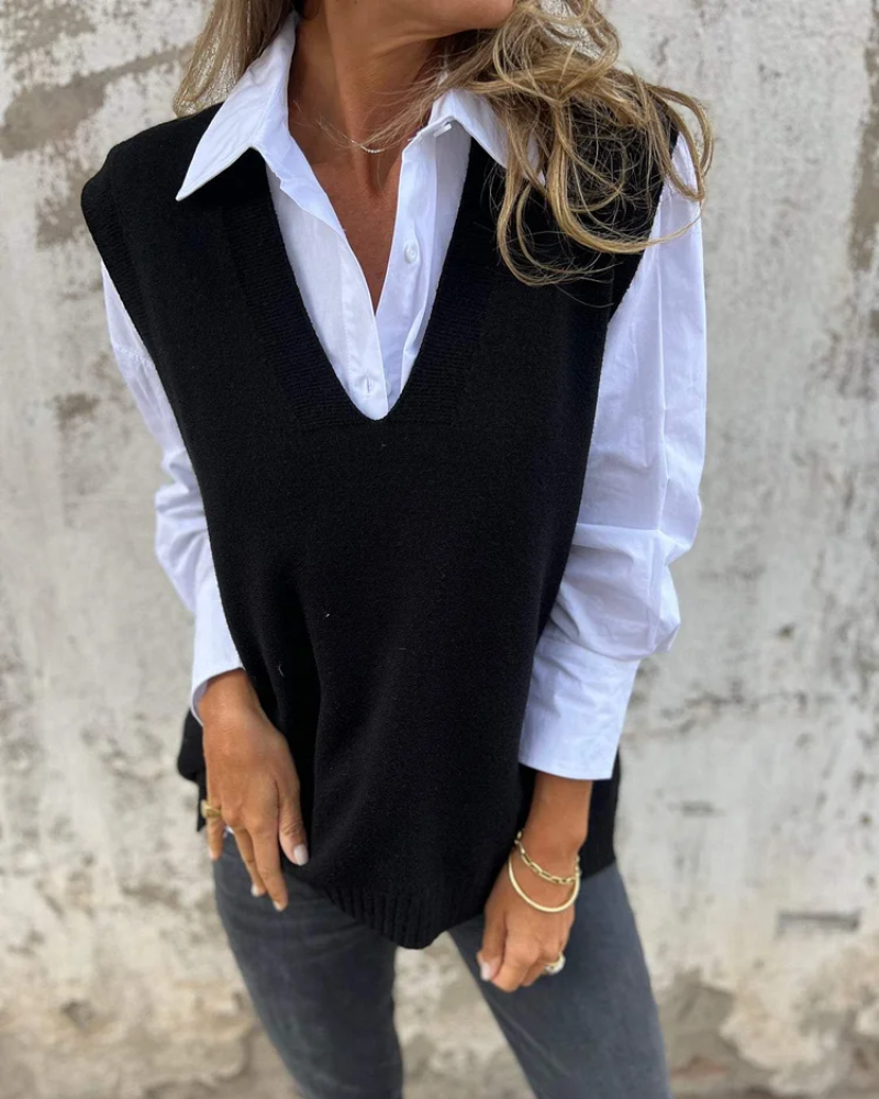 Pull Femme | Coupe Longline Col V