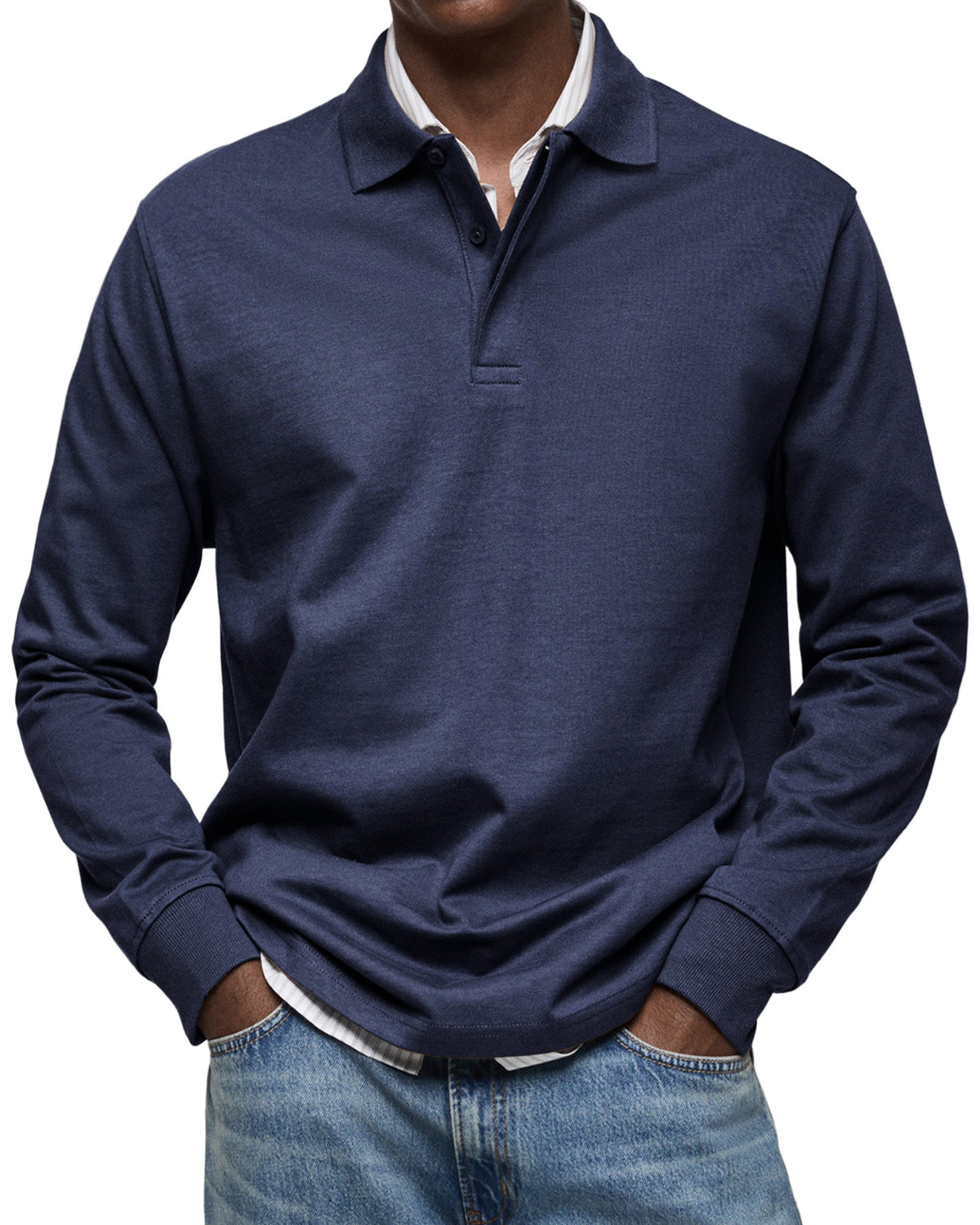 LAURENT MONACO | POLO DE LUXE À MANCHES LONGUES