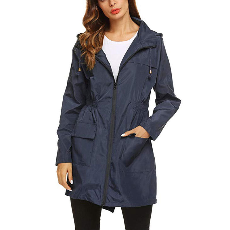Imogen Walker | Hooded Raincoat with Drawstring Waist