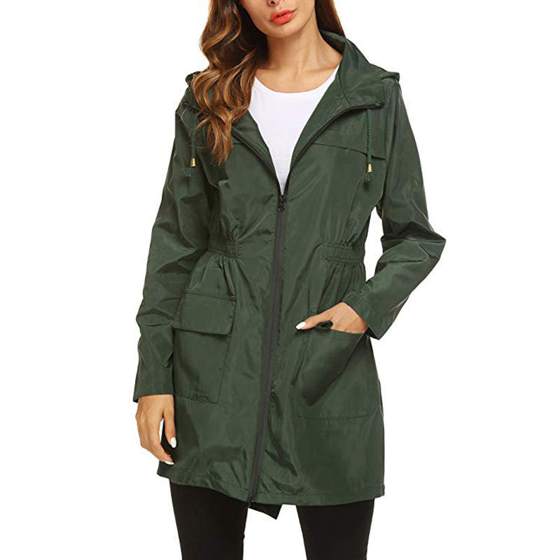 Imogen Walker | Hooded Raincoat with Drawstring Waist