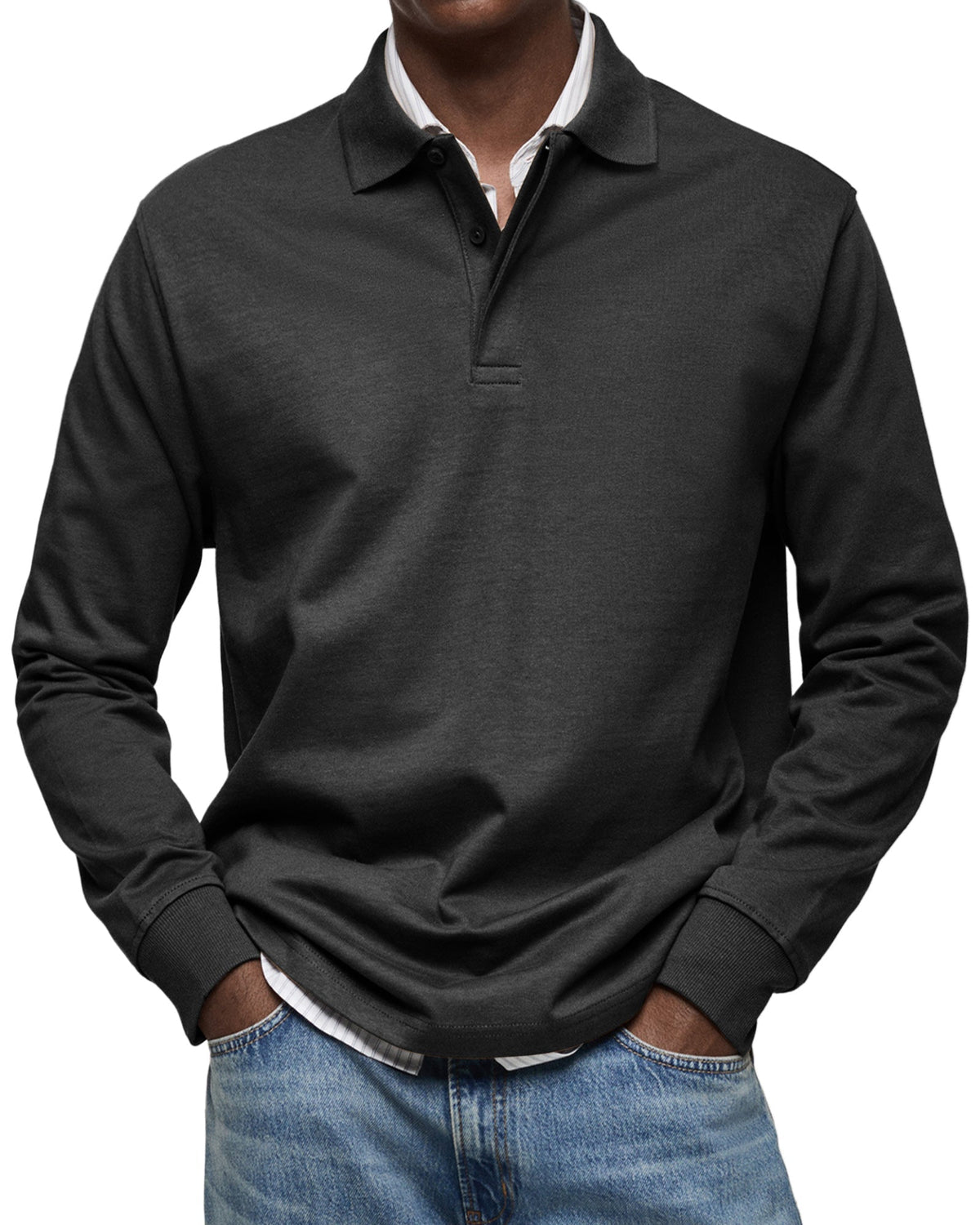 LAURENT MONACO | POLO DE LUXE À MANCHES LONGUES