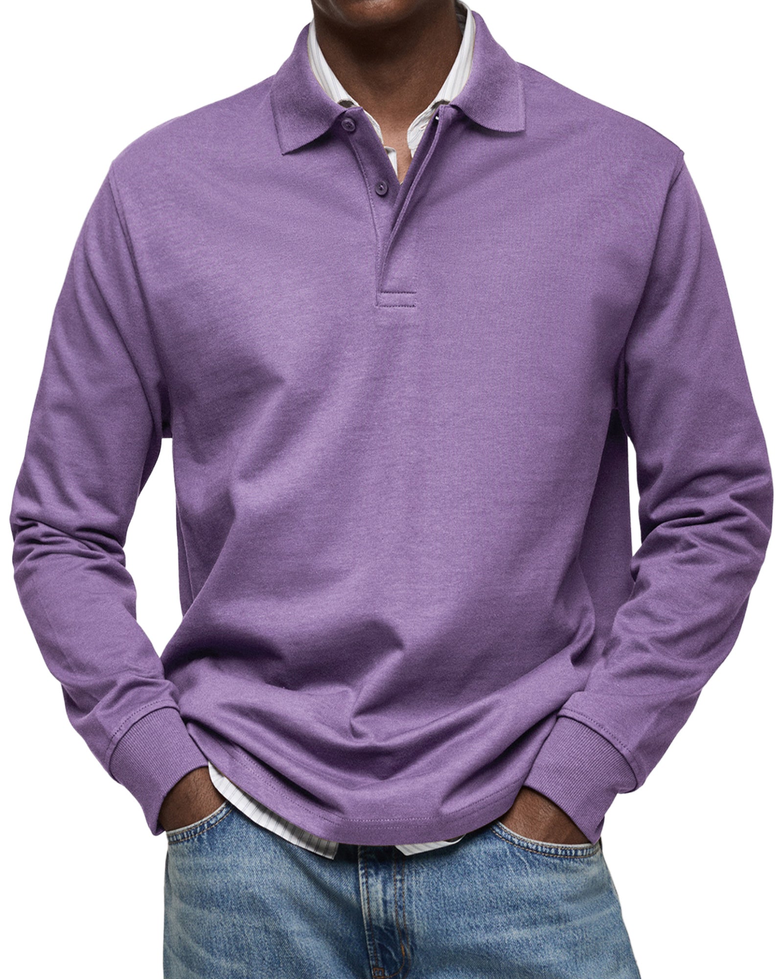 LAURENT MONACO | POLO DE LUXE À MANCHES LONGUES