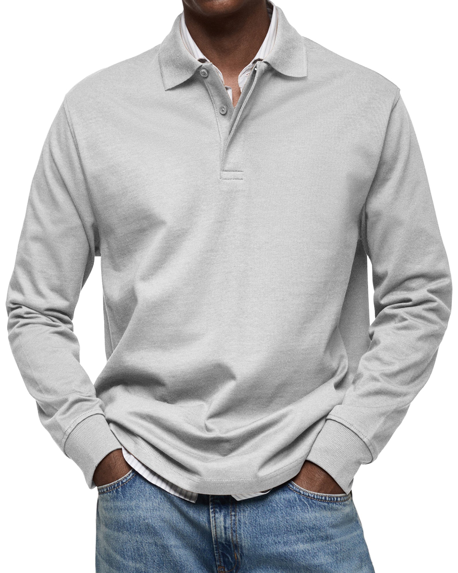 LAURENT MONACO | POLO DE LUXE À MANCHES LONGUES
