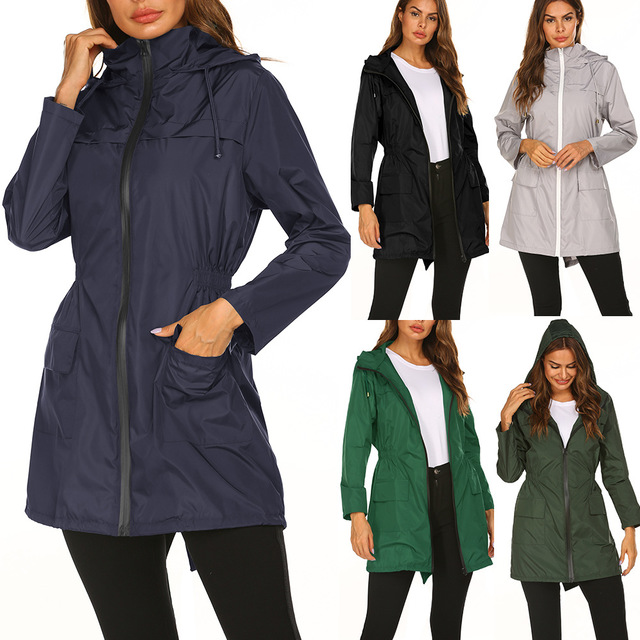 Imogen Walker | Hooded Raincoat with Drawstring Waist