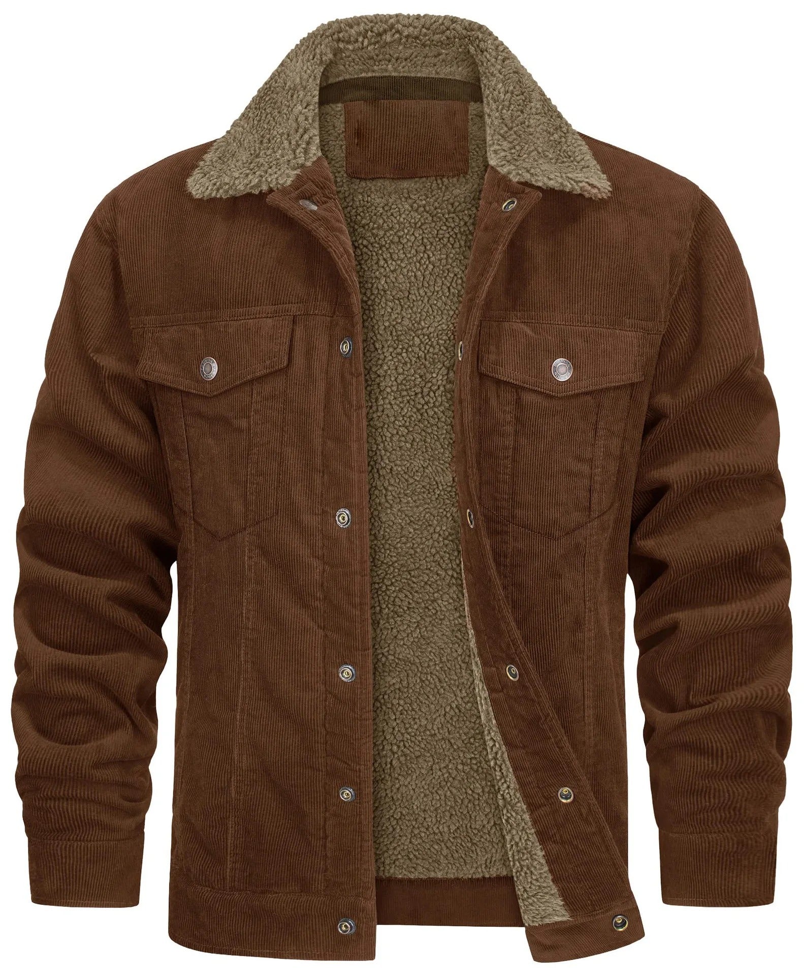 Tom Hollinger | Gefütterte Cordjacke mit Sherpa-Kragen