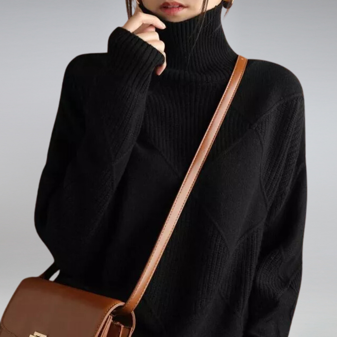 Kuscheliger Kaschmir Damen Rollkragenpullover
