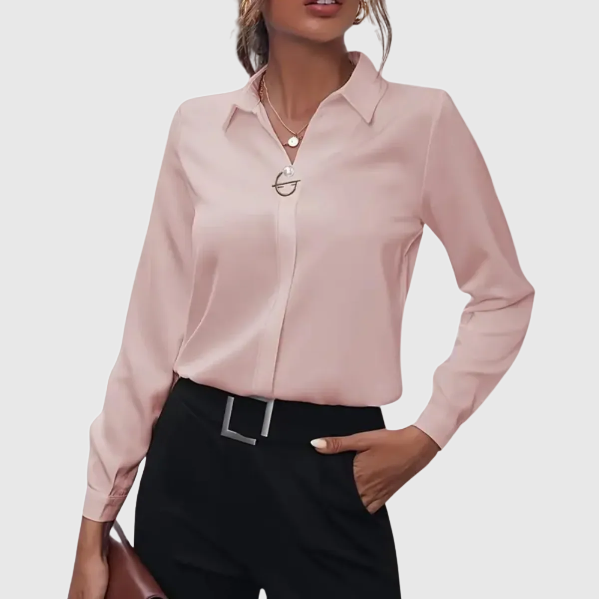 Otilia | Women's Collared Long Sleeve Blouse