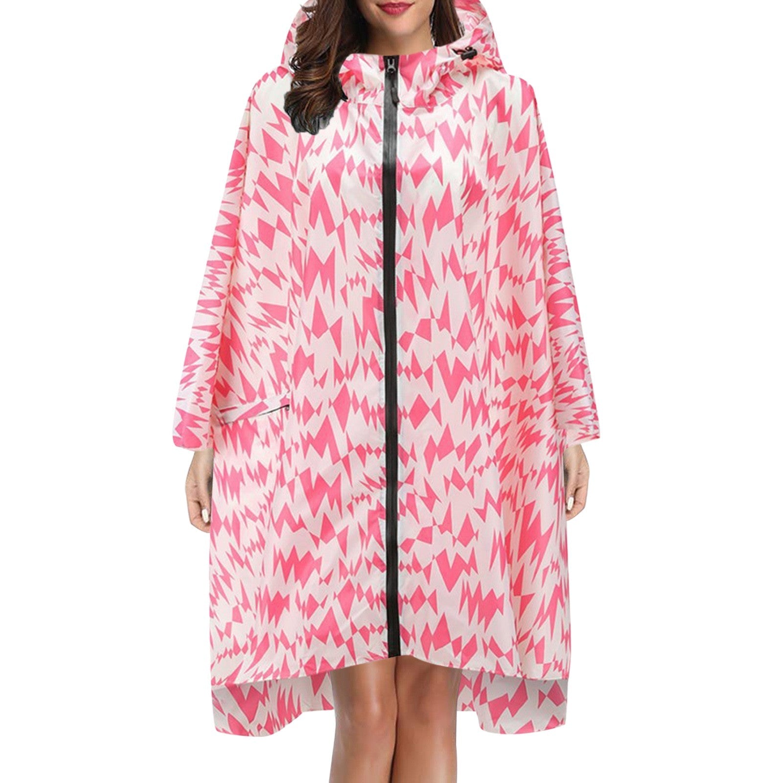 Cecily Turner | Printed Hooded Rain Poncho | Waterproof Statement Coat