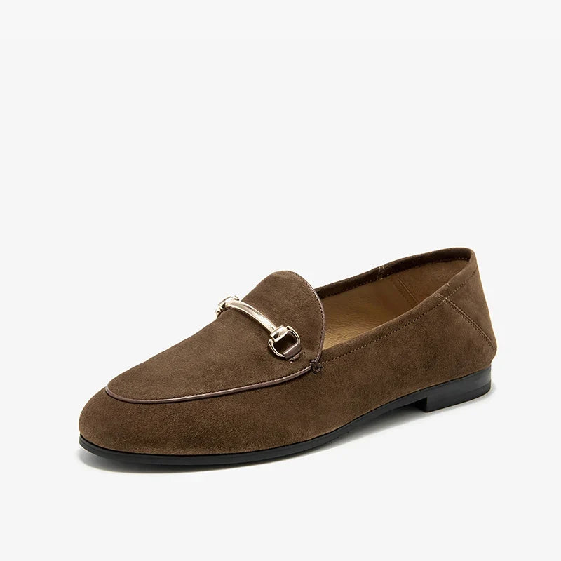 Mocassins femme à mors métallique