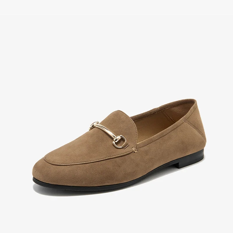 Mocassins femme à mors métallique