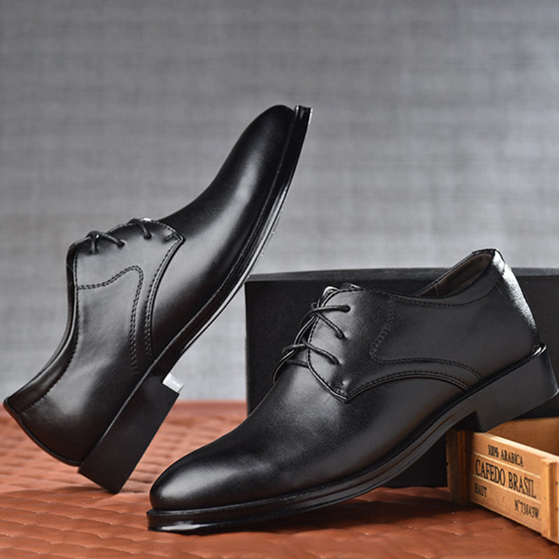 Buty męskie wizytowe | Sznurowane z matowym wykończeniem formalnym