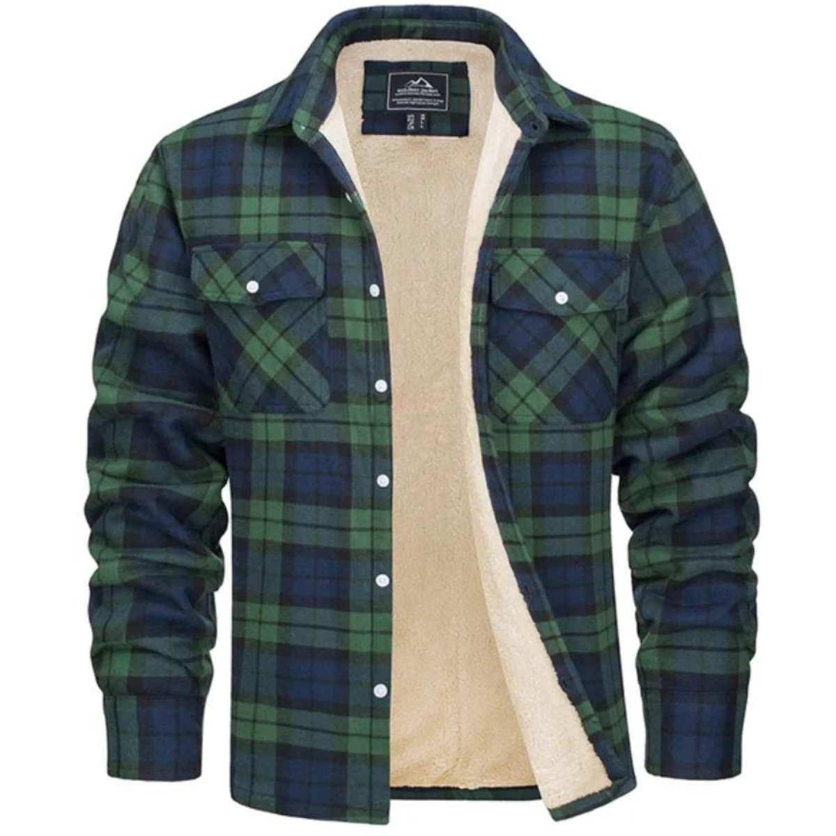 Heren Vest met Ruitpatroon en Fleece Voering