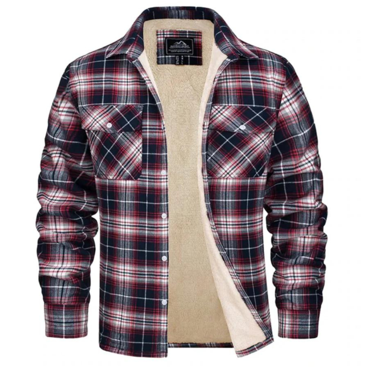 Heren Vest met Ruitpatroon en Fleece Voering