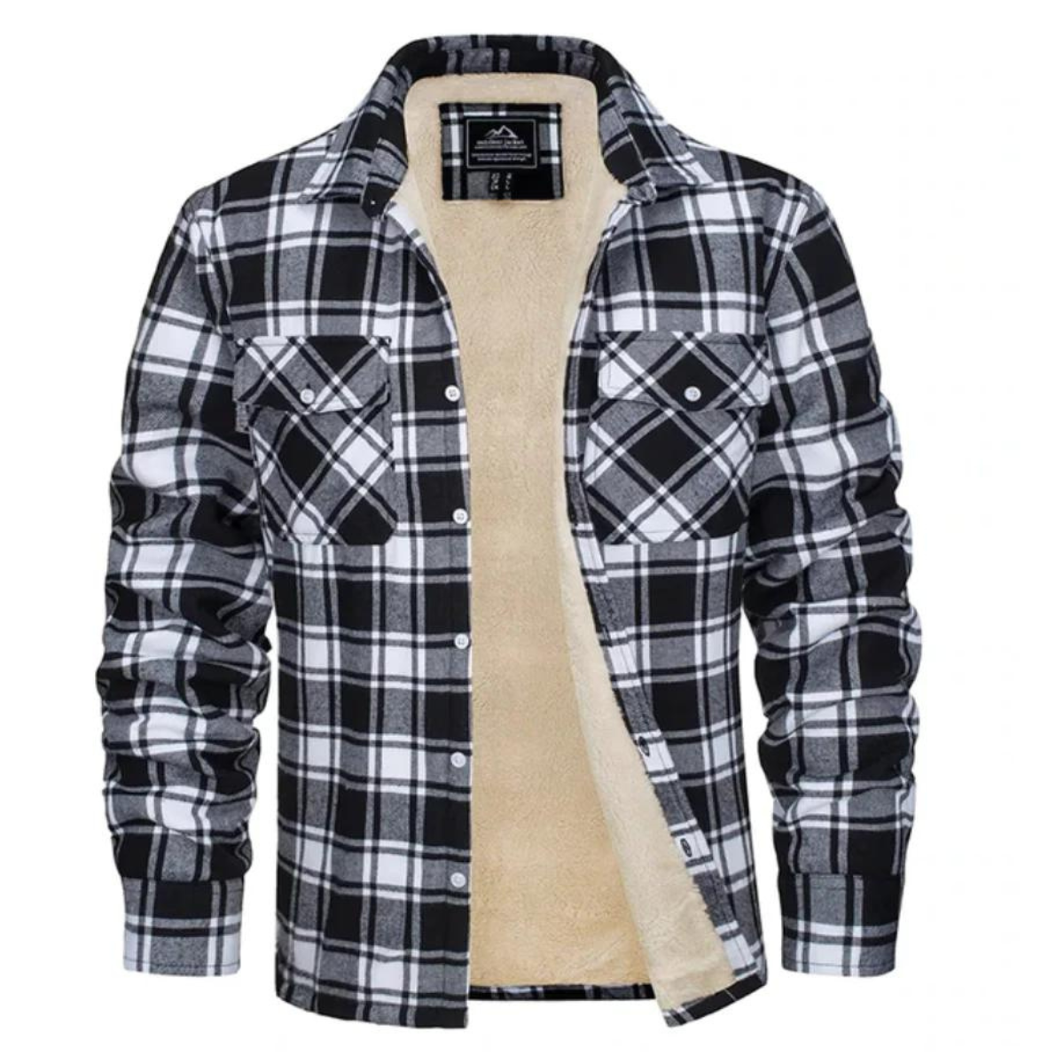 Heren Vest met Ruitpatroon en Fleece Voering