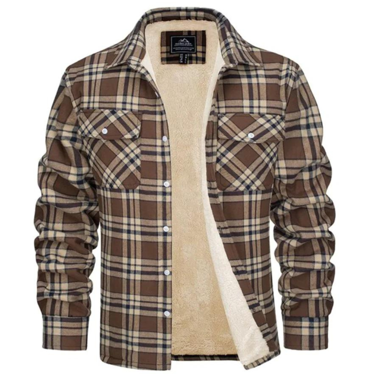 Heren Vest met Ruitpatroon en Fleece Voering