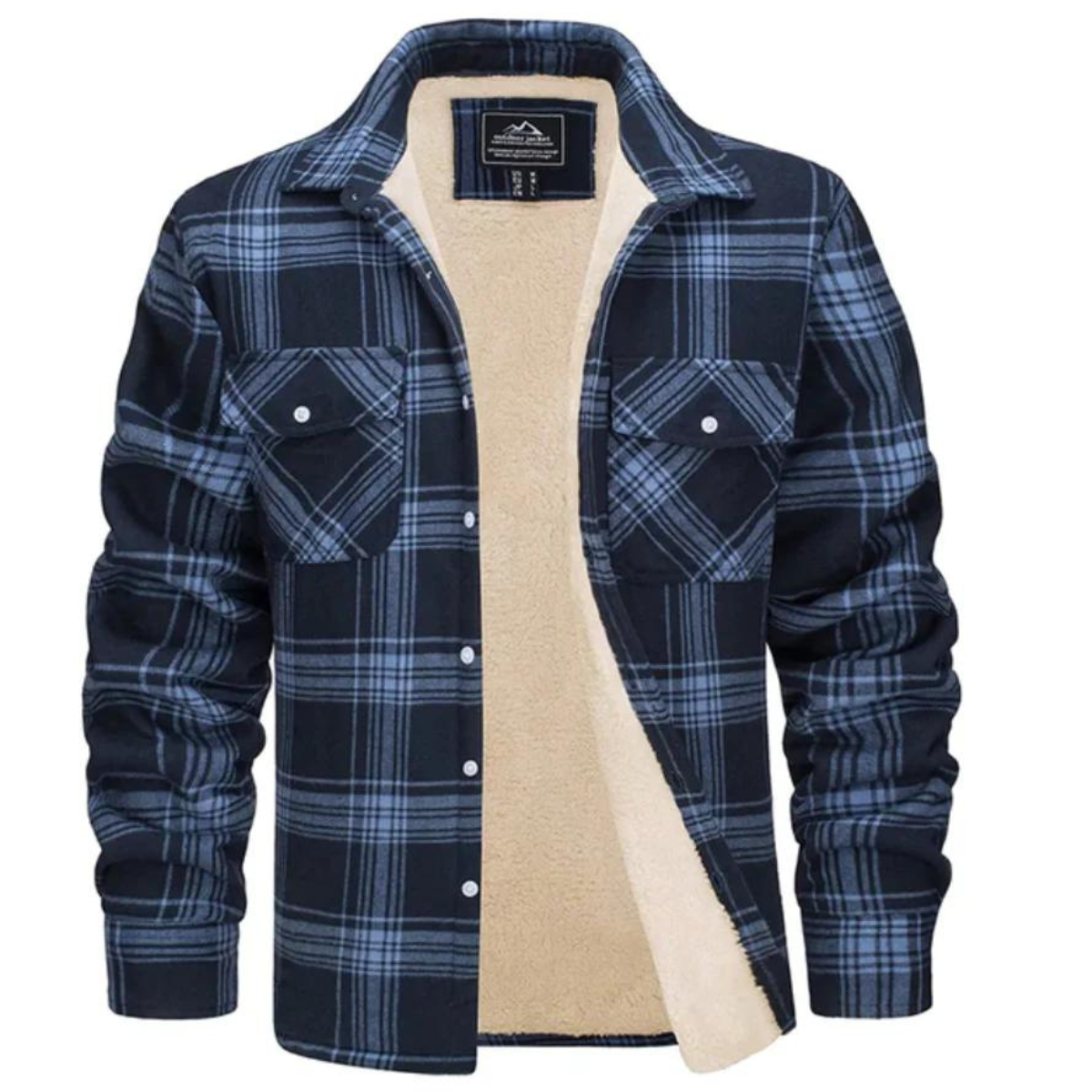 Heren Vest met Ruitpatroon en Fleece Voering