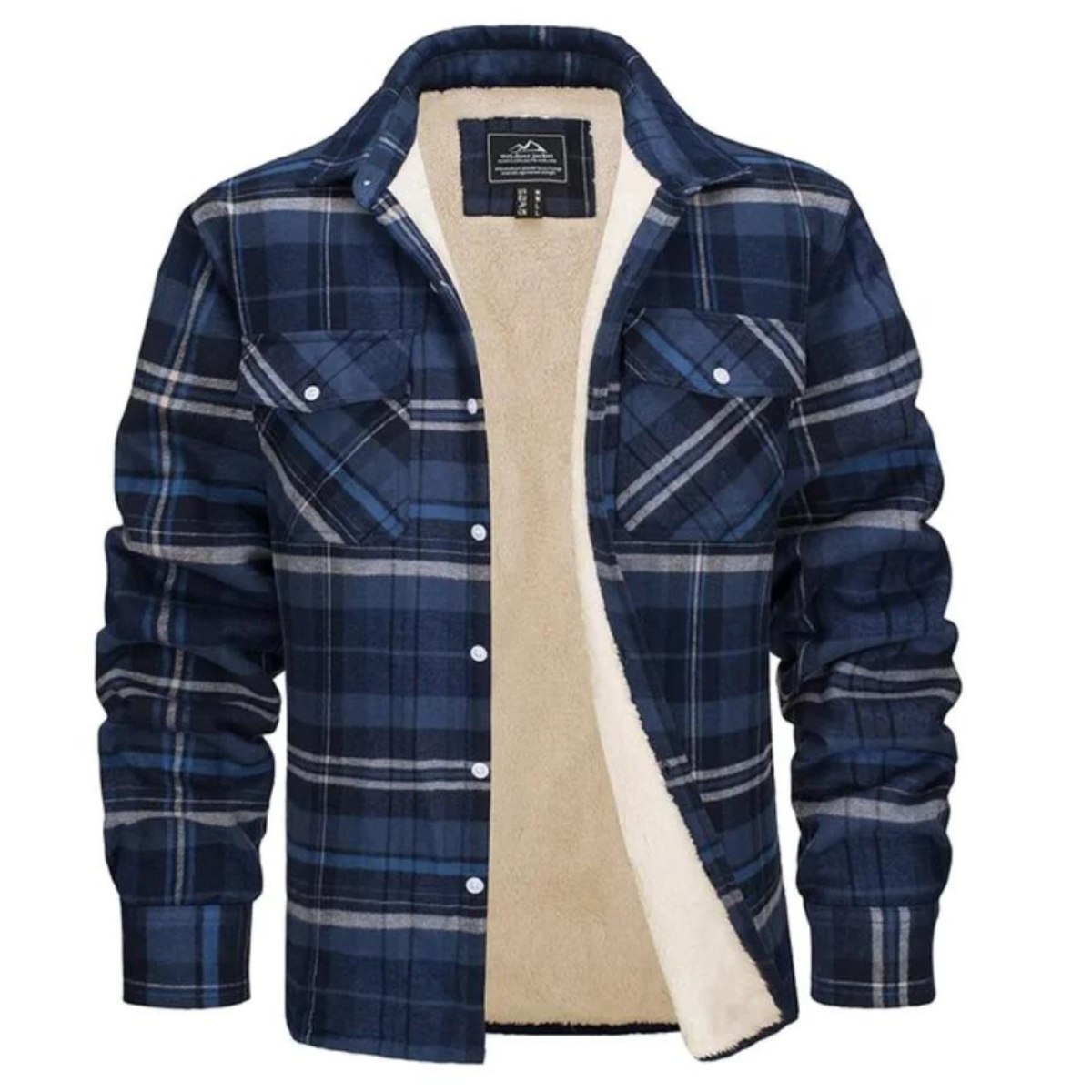 Heren Vest met Ruitpatroon en Fleece Voering