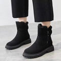 ANKLE BOOTS | WARM FUR LINED WINTER BOOTIES WITH ZIPPER