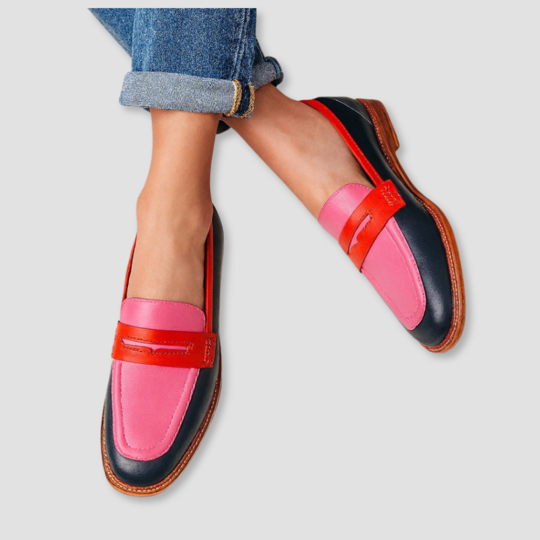 Mocassins Multicolores Avec Semelle Plate Pour Femmes | Idéal Pour Quotidien Et Vacances