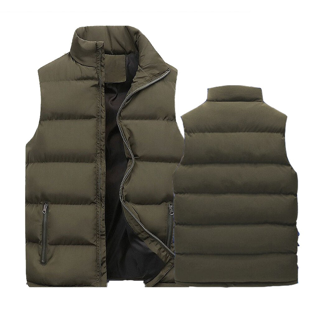 Heren Gewatteerde Bodywarmer met  Ritssluiting