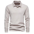 Heren Poloshirt Lange Mouwen met Klassieke Polokraag