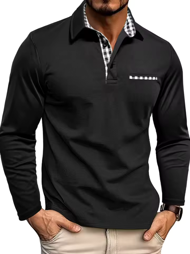 LONG SLEEVE POLO FOR MEN