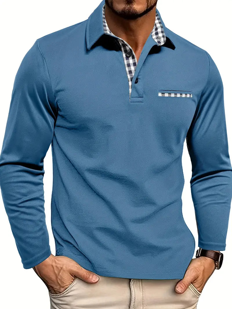 LONG SLEEVE POLO FOR MEN