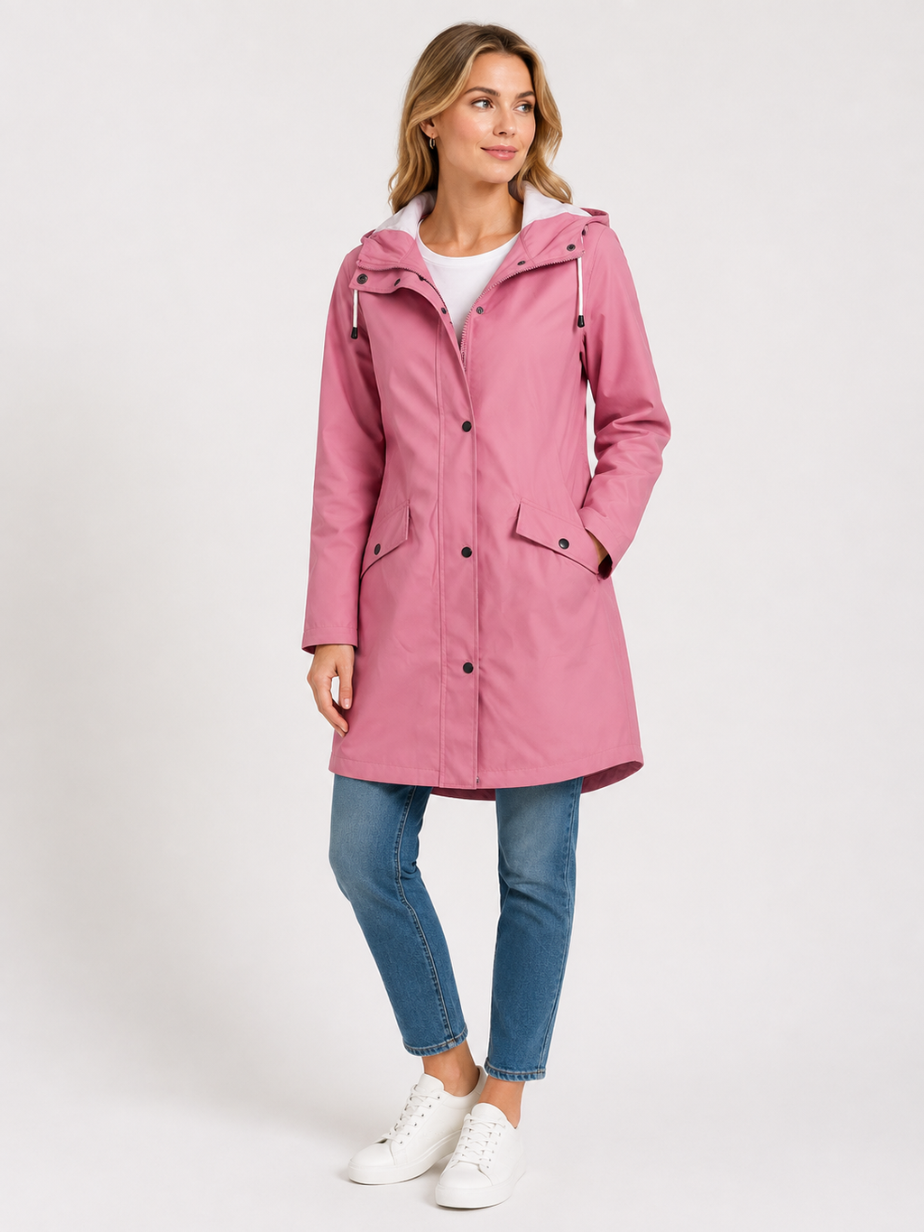 Phoebe Cartwright | Hooded Long Rain Jacket Waterproof