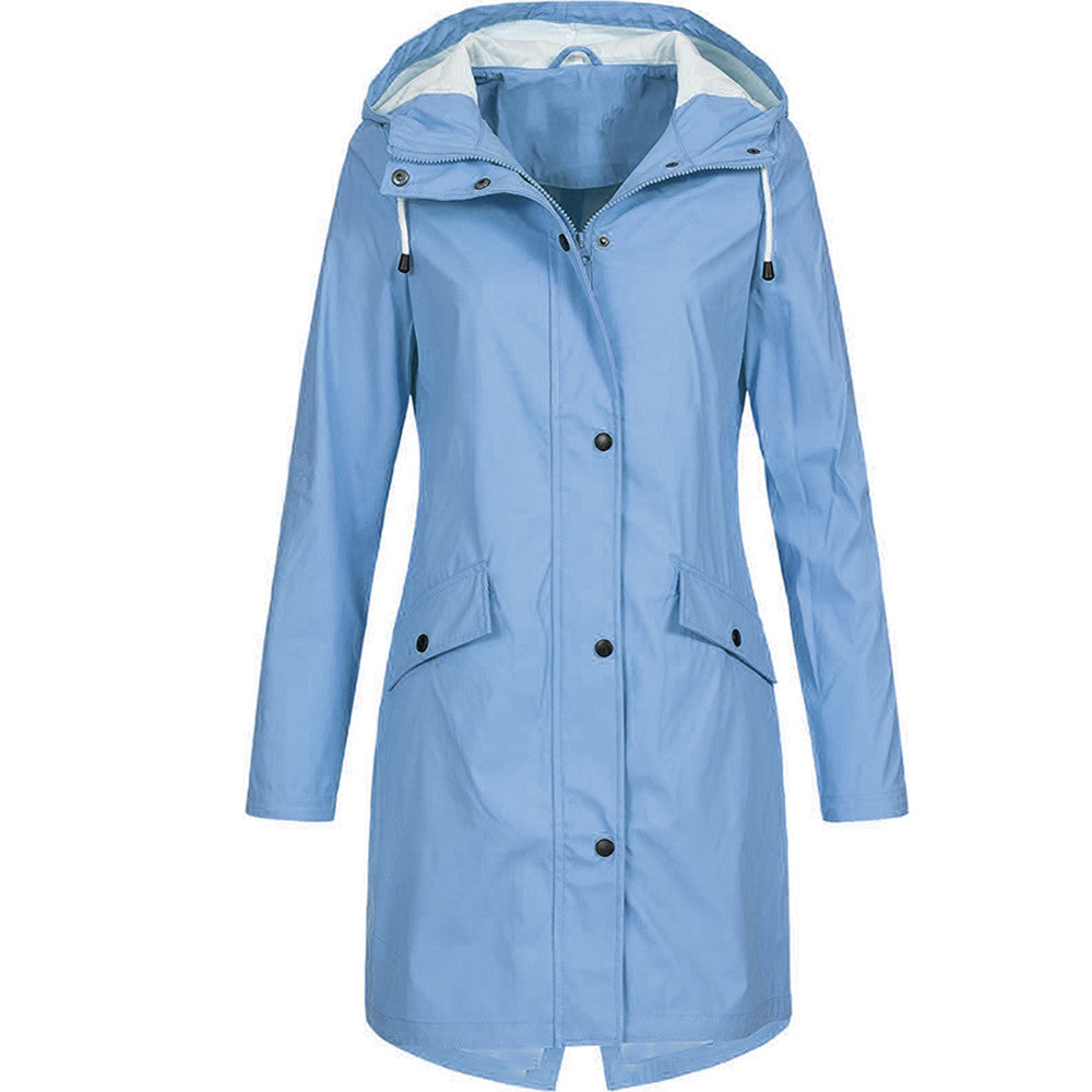 Phoebe Cartwright | Hooded Long Rain Jacket Waterproof