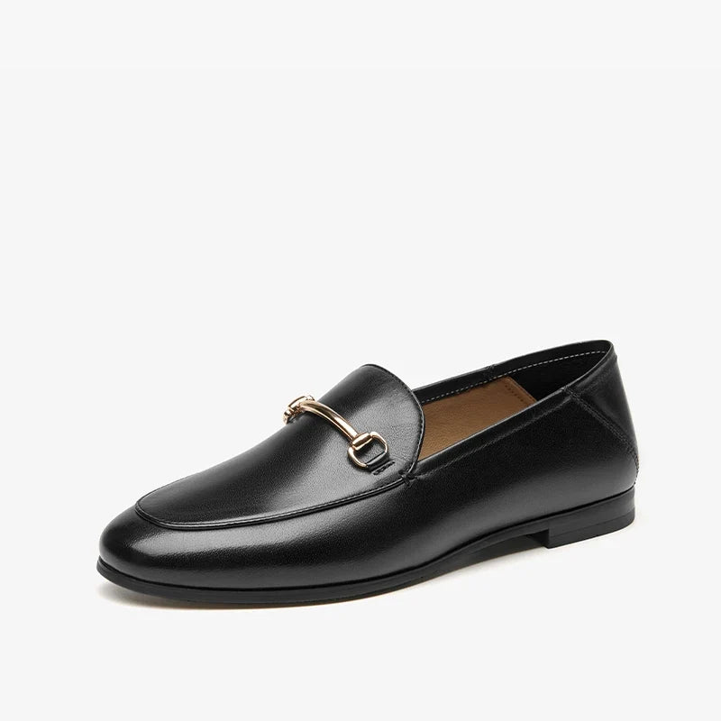 Mocassins femme à mors métallique