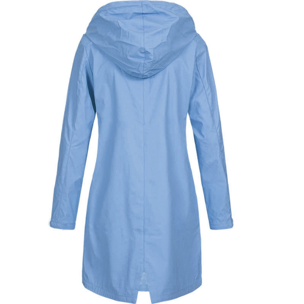 Phoebe Cartwright | Hooded Long Rain Jacket Waterproof