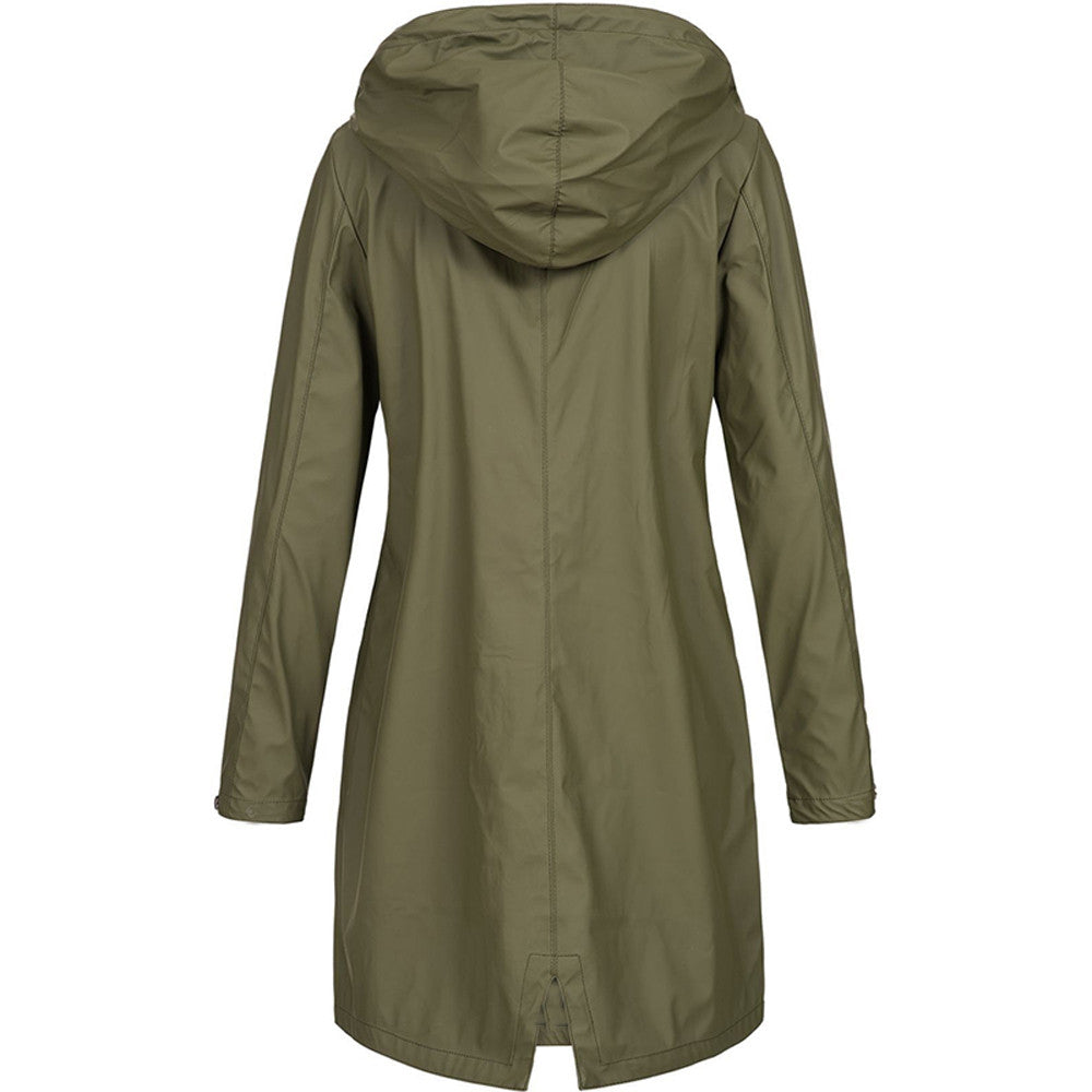 Phoebe Cartwright | Hooded Long Rain Jacket Waterproof