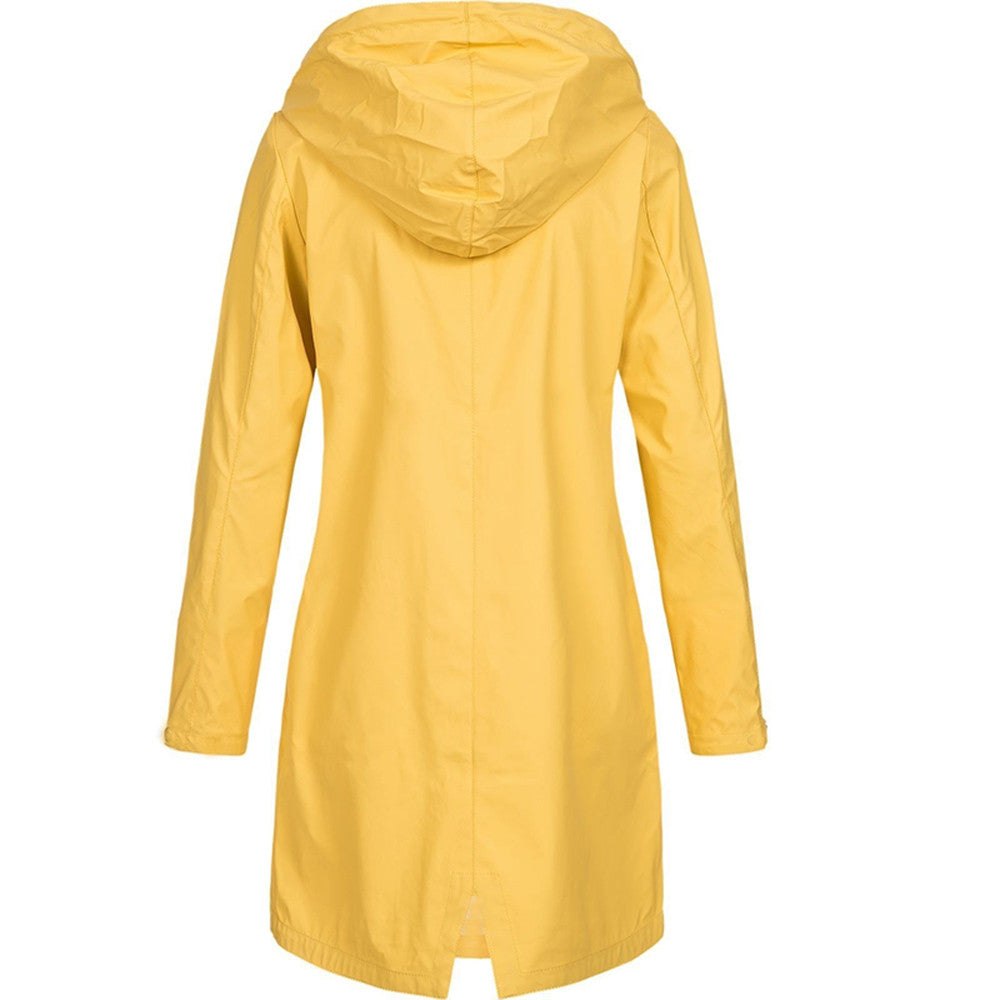 Phoebe Cartwright | Hooded Long Rain Jacket Waterproof
