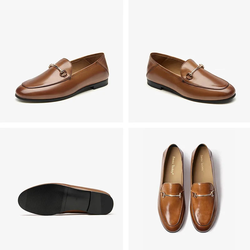 Mocassins femme à mors métallique