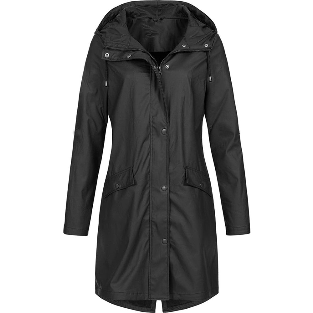 Phoebe Cartwright | Hooded Long Rain Jacket Waterproof