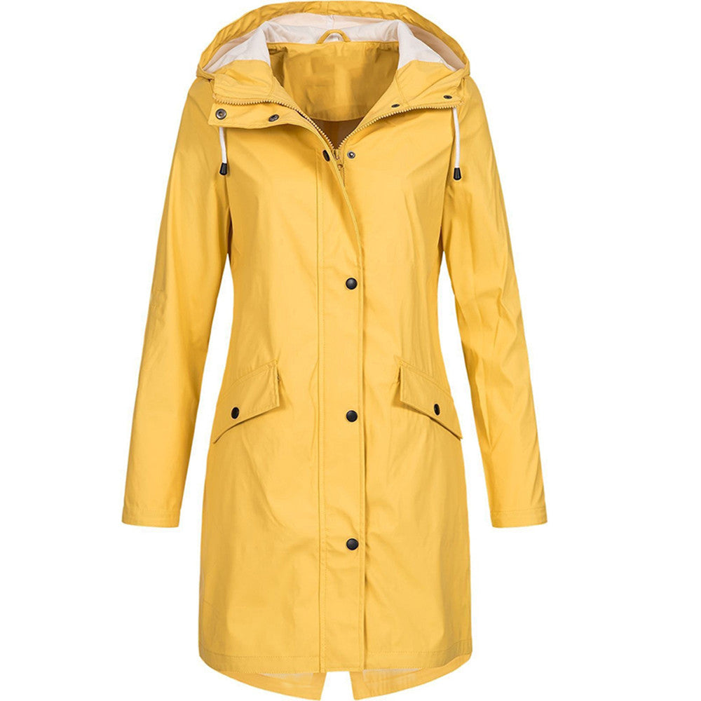 Phoebe Cartwright | Hooded Long Rain Jacket Waterproof