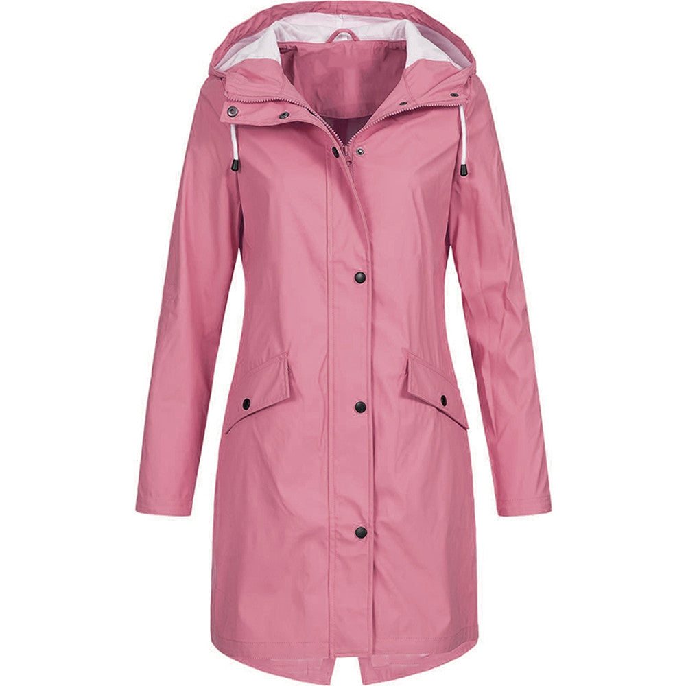 Phoebe Cartwright | Hooded Long Rain Jacket Waterproof