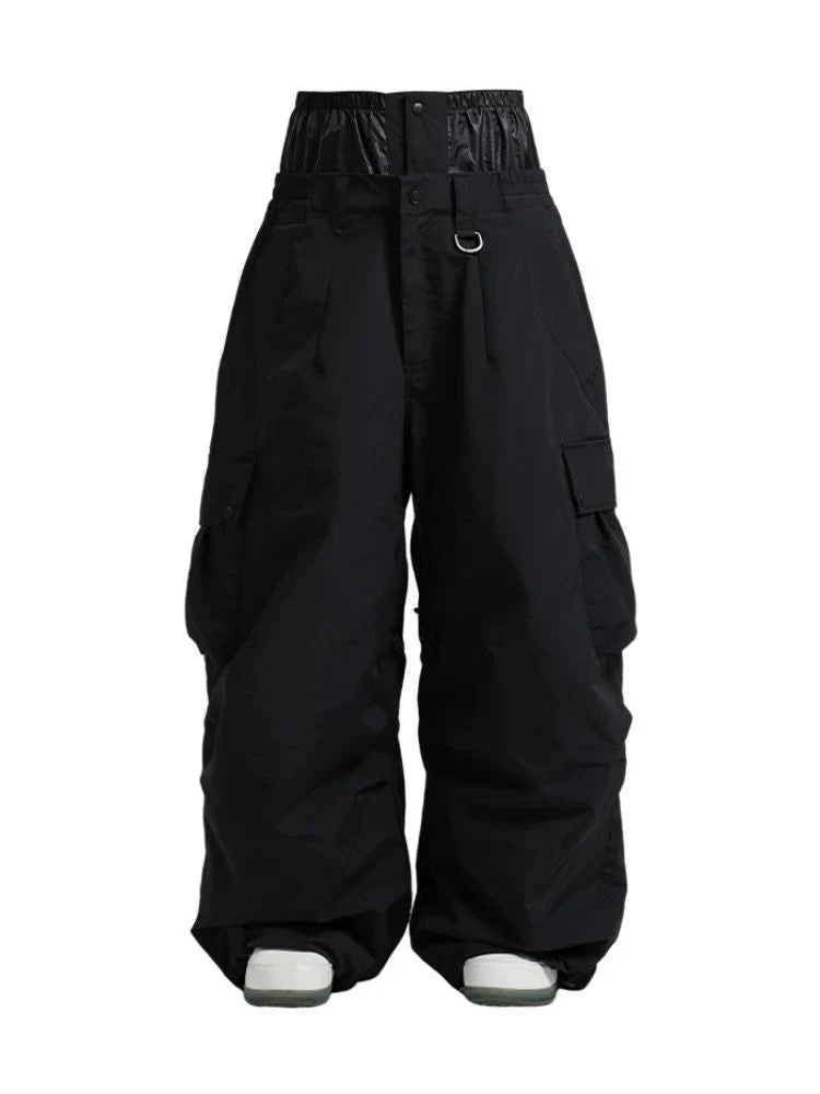 Unisex spodnie snowboardowe | Luźny zimowy krój cargo