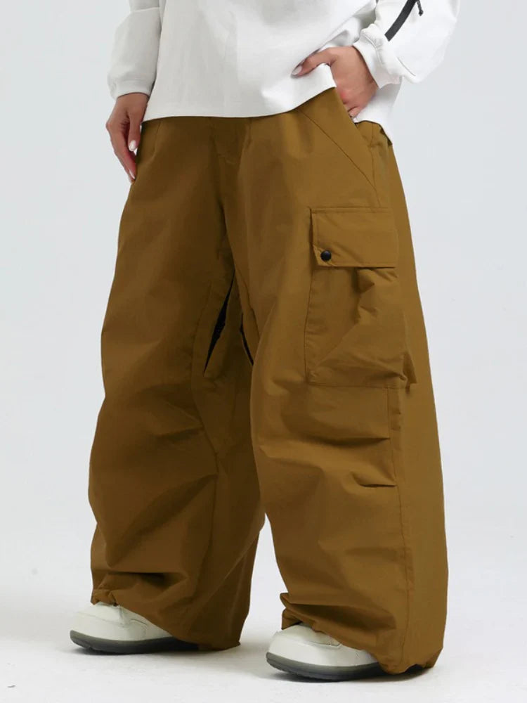 Unisex spodnie snowboardowe | Luźny zimowy krój cargo