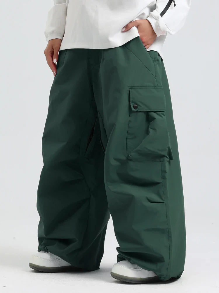 Unisex spodnie snowboardowe | Luźny zimowy krój cargo